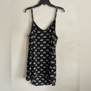 Torrid Black Dress with White Lip Motif